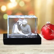 Couple Wearing Santa Hats In Horizontal